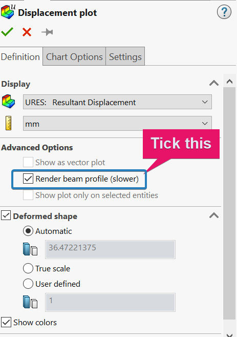 Figure 3.33 – Displacement Plot PropertyManager
