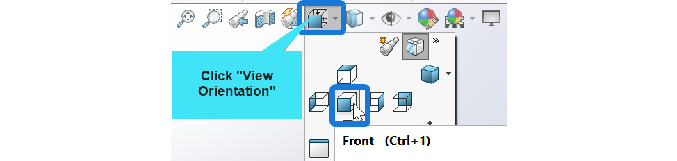 Figure 3.38 – Updating the view orientation to Front View
