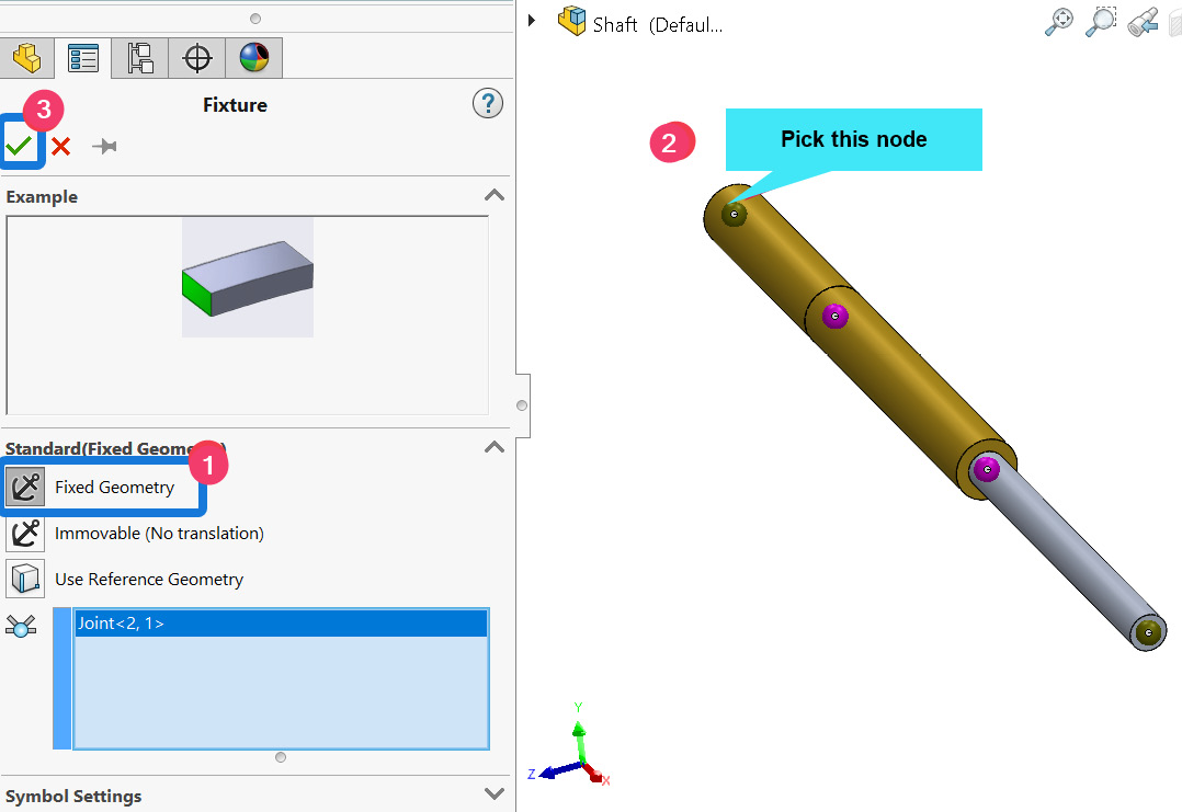 Figure 4.30 – Selecting the fixture for joint D
