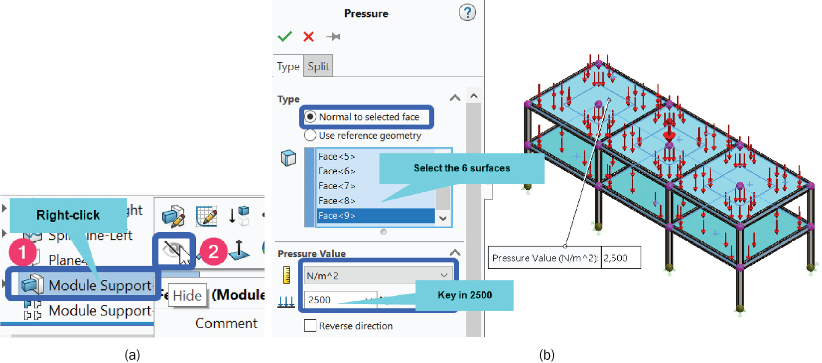 Figure 7.38 – Preparation for the surface pressure application
