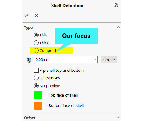 Figure 8.8 – Shell Definition property manager
