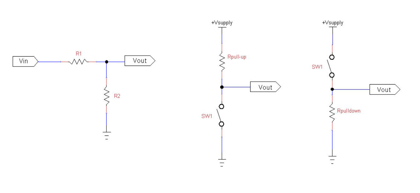 Figure 5.1 – Basic input electronic interfacing circuits