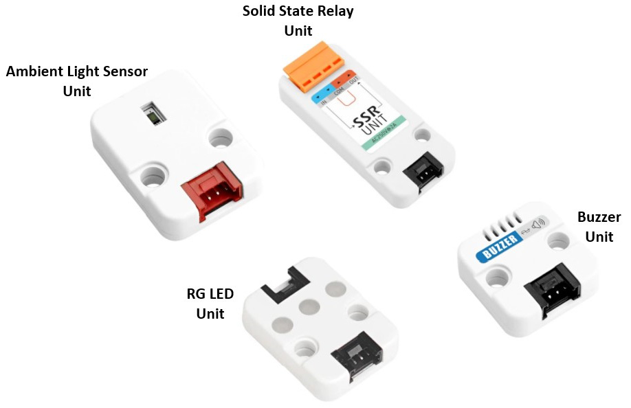 Figure 2.1 – Examples of M5Stack units