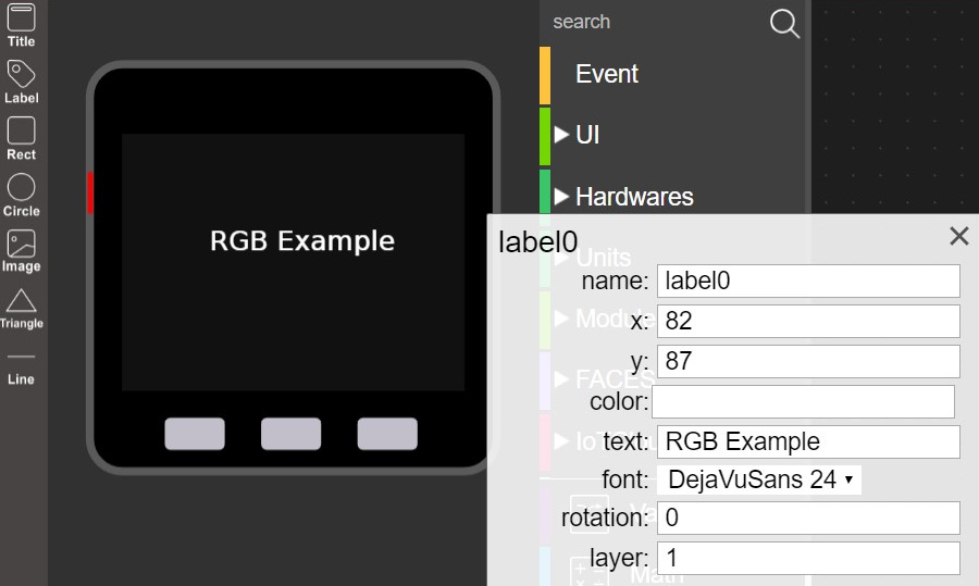 Figure 2.11 – The M5Stack Core’s RGB LED UI display