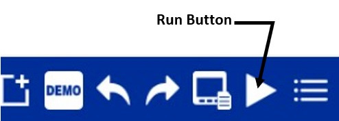 Figure 2.12 – Executing the RGB LED UI example with the Run button