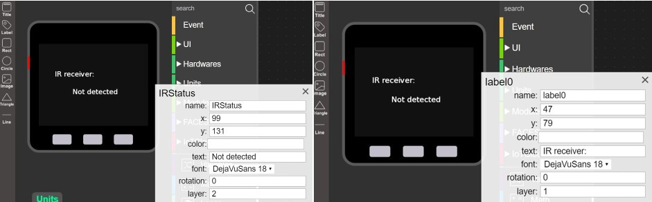 Figure 2.21 – The M5Stack UI properties setup