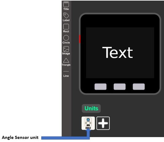 Figure 2.30 – Adding the angle sensor unit to the UIFlow UI layout section