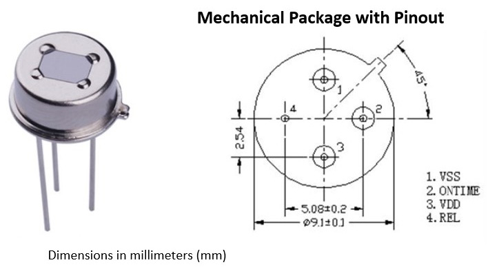 Figure 2.39 – A typical pyroelectric PIR AS312 component