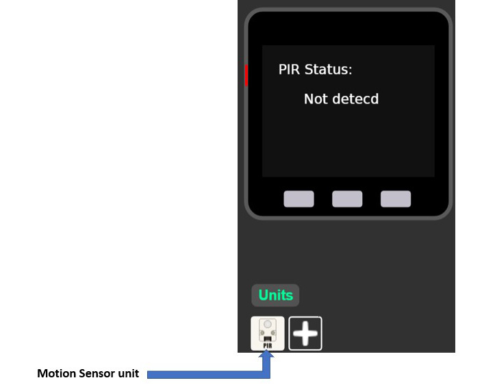 Figure 2.43 – Adding the motion sensor unit to the UIFlow UI layout section