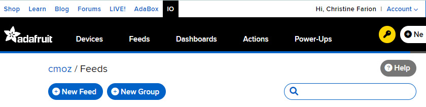 Figure 9.18 – Creating a new feed
