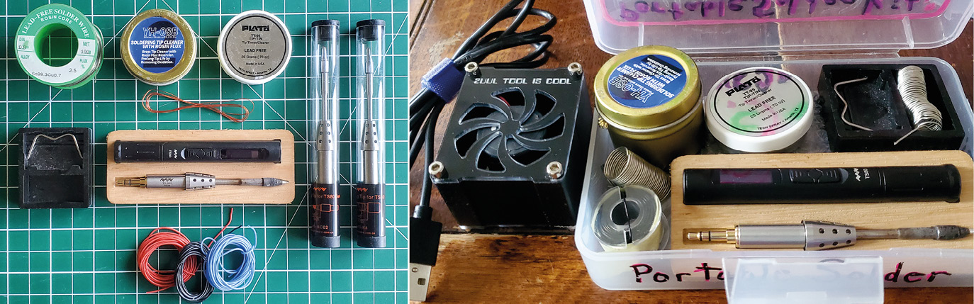 Figure 10.1 – My portable solder station items
