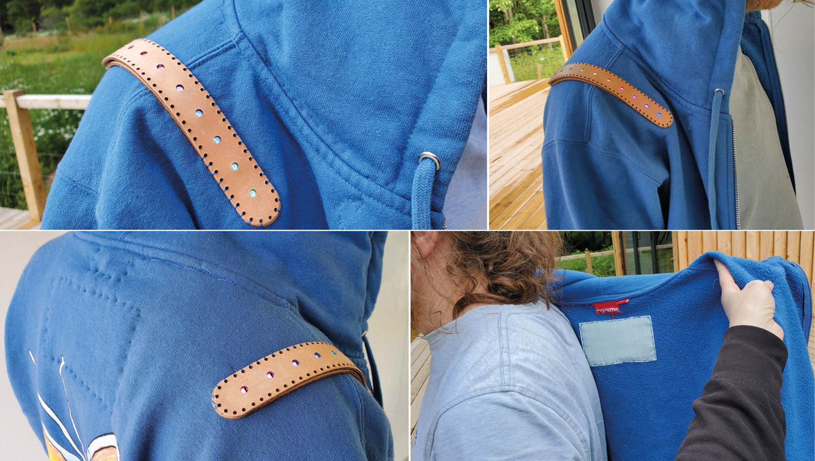 Figure 10.46 – The completed jumper outside and the heat pad against the back
