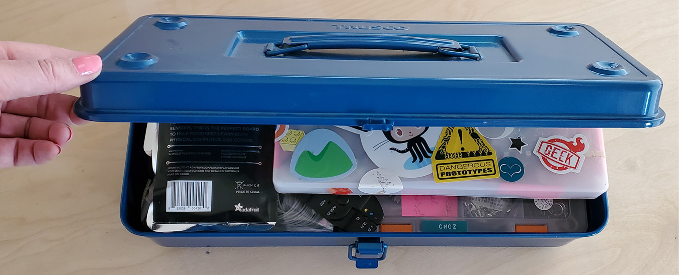 Figure 14.2 – My Trusco toolbox and the tools I store in it
