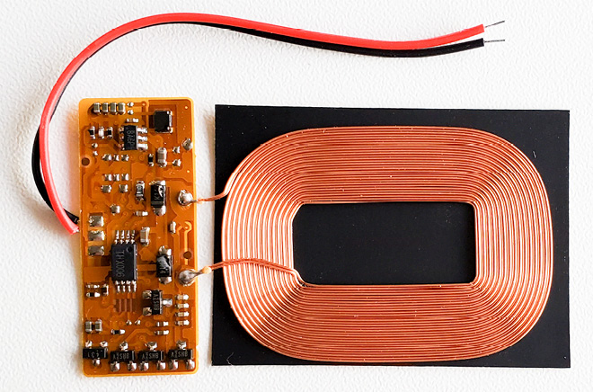Figure 14.30 – A wireless induction coil to charge your battery
