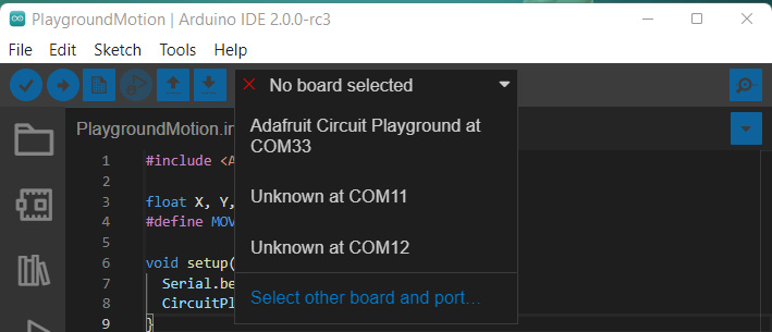 Figure 3.22 – Finding the board you are using

