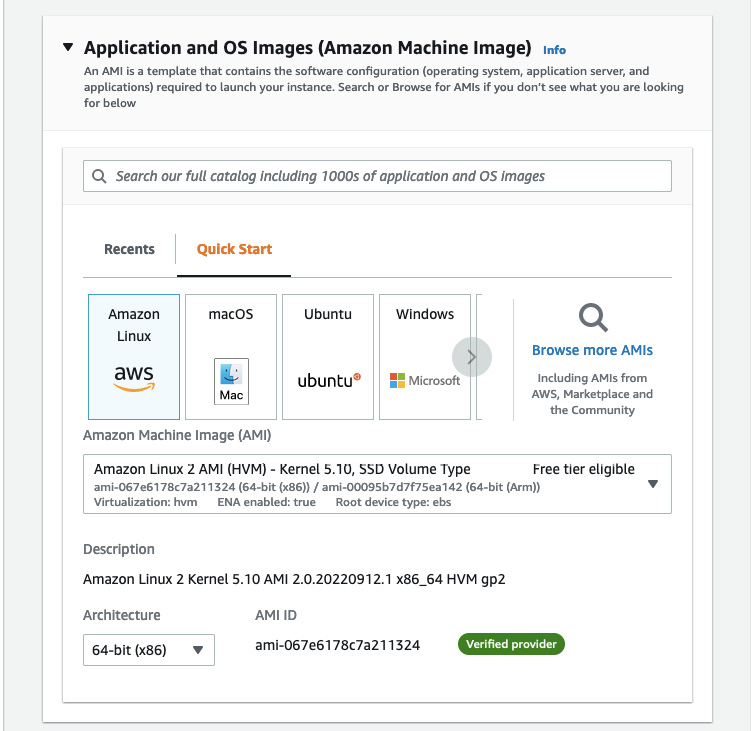 Figure 10.4 – Amazon Linux 2 AMI