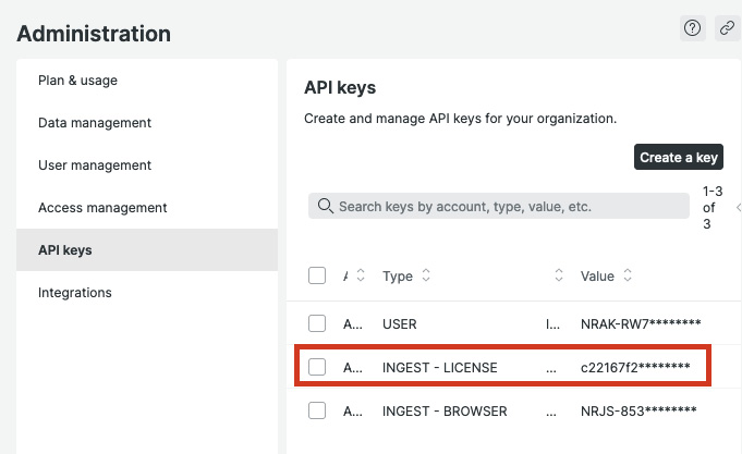 Figure 11.1 – License key