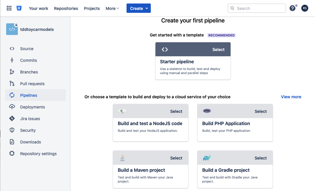 Figure 9.7 – Create your first pipeline