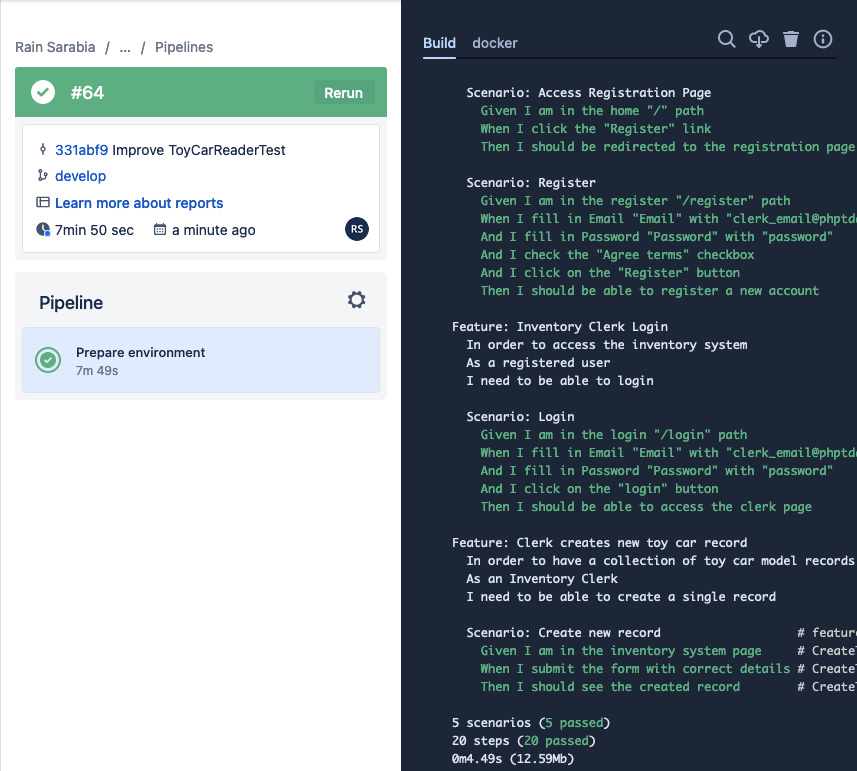 Figure 9.11 – CI pass Behat tests