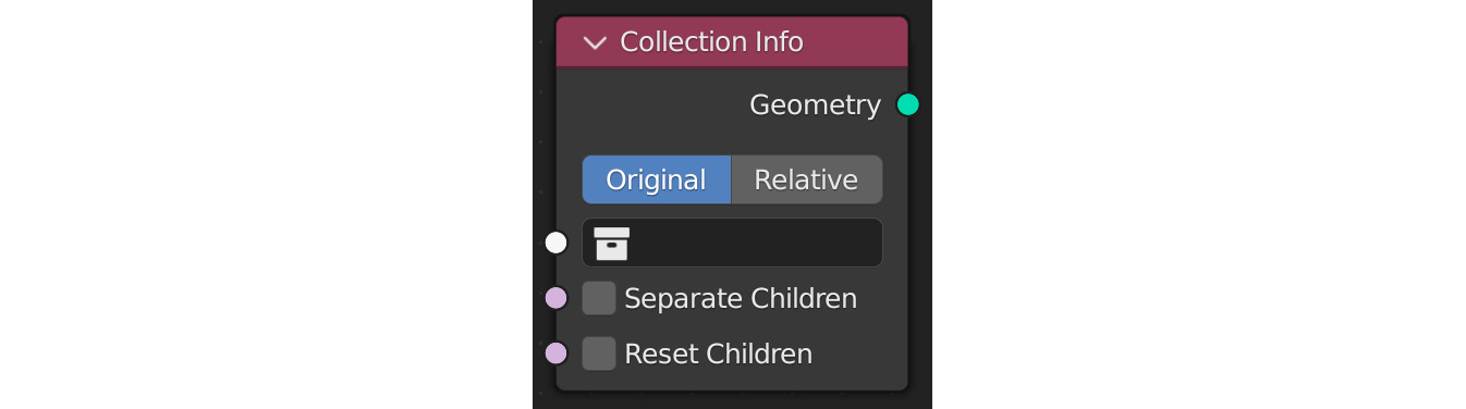 Figure 5.45: The Collection Info node

