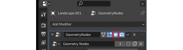 Figure 6.1: Turning off the Geometry Nodes
