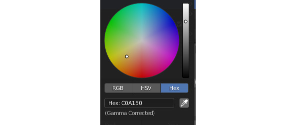 Figure 7.11: The light color picker and wheel
