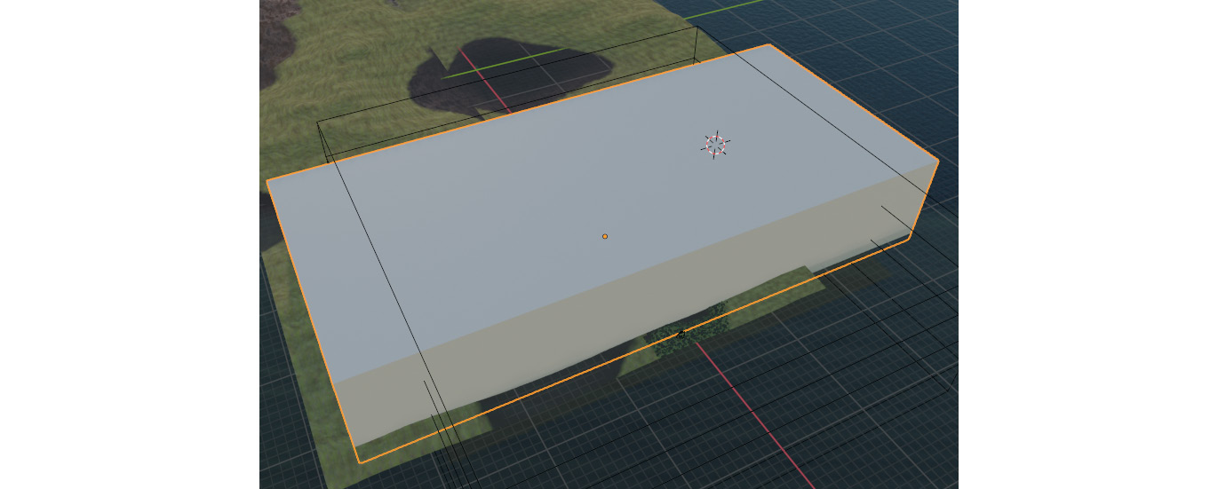 Figure 7.3: Area of the cube from above
