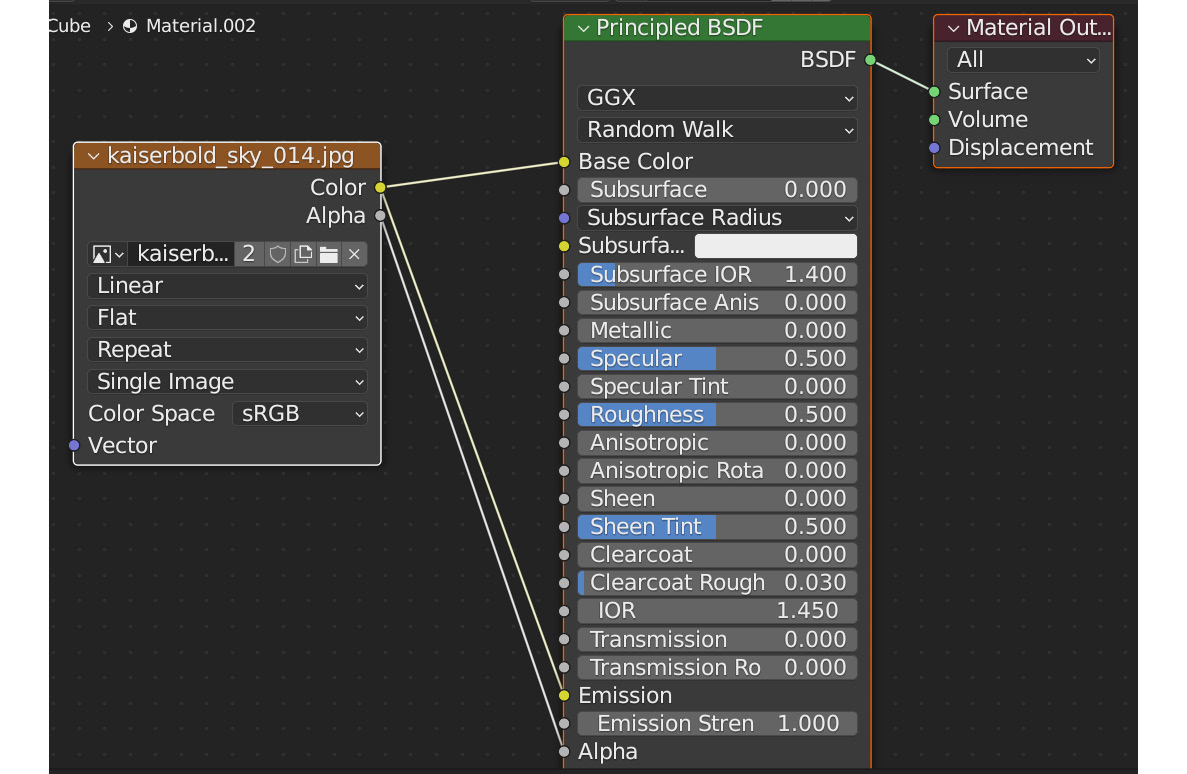 Figure 8.29: Adding some emissive-ness to the background plane
