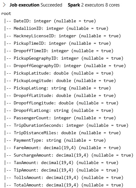 Figure 5.22 – Reading from a Parquet file
