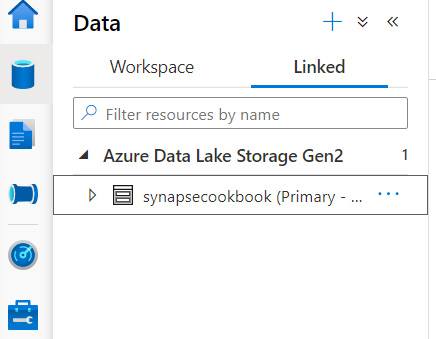 Figure 5.32 – Storage account from Synapse Studio

