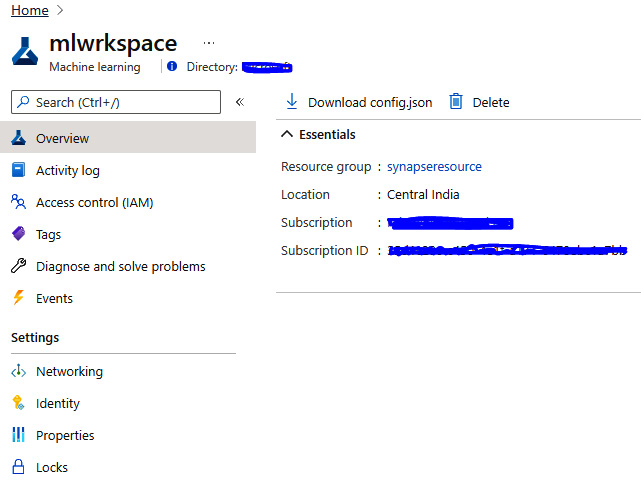 Figure 6.1 – The Azure Machine Learning workspace
