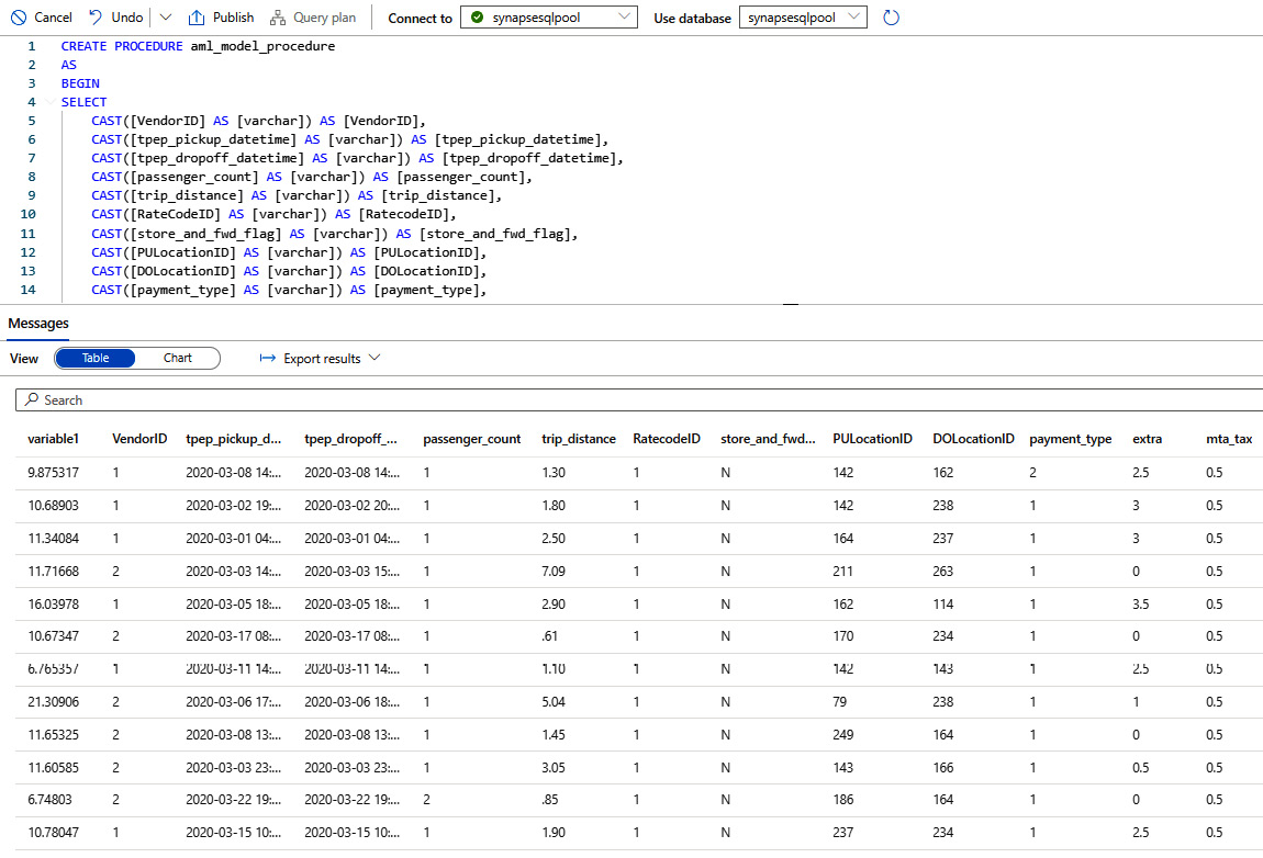 Figure 6.22 – Running the stored procedure
