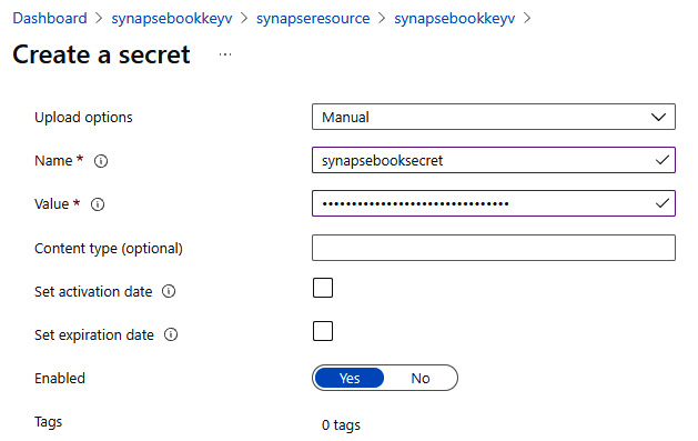 Figure 6.26 – A Key Vault secret 
