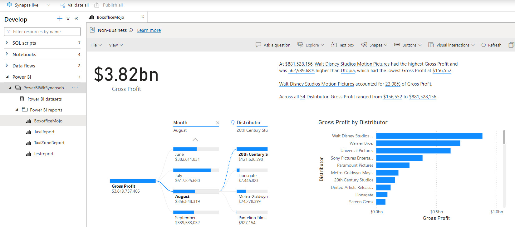 Figure 7.6 – Accessing the existing Power BI report
