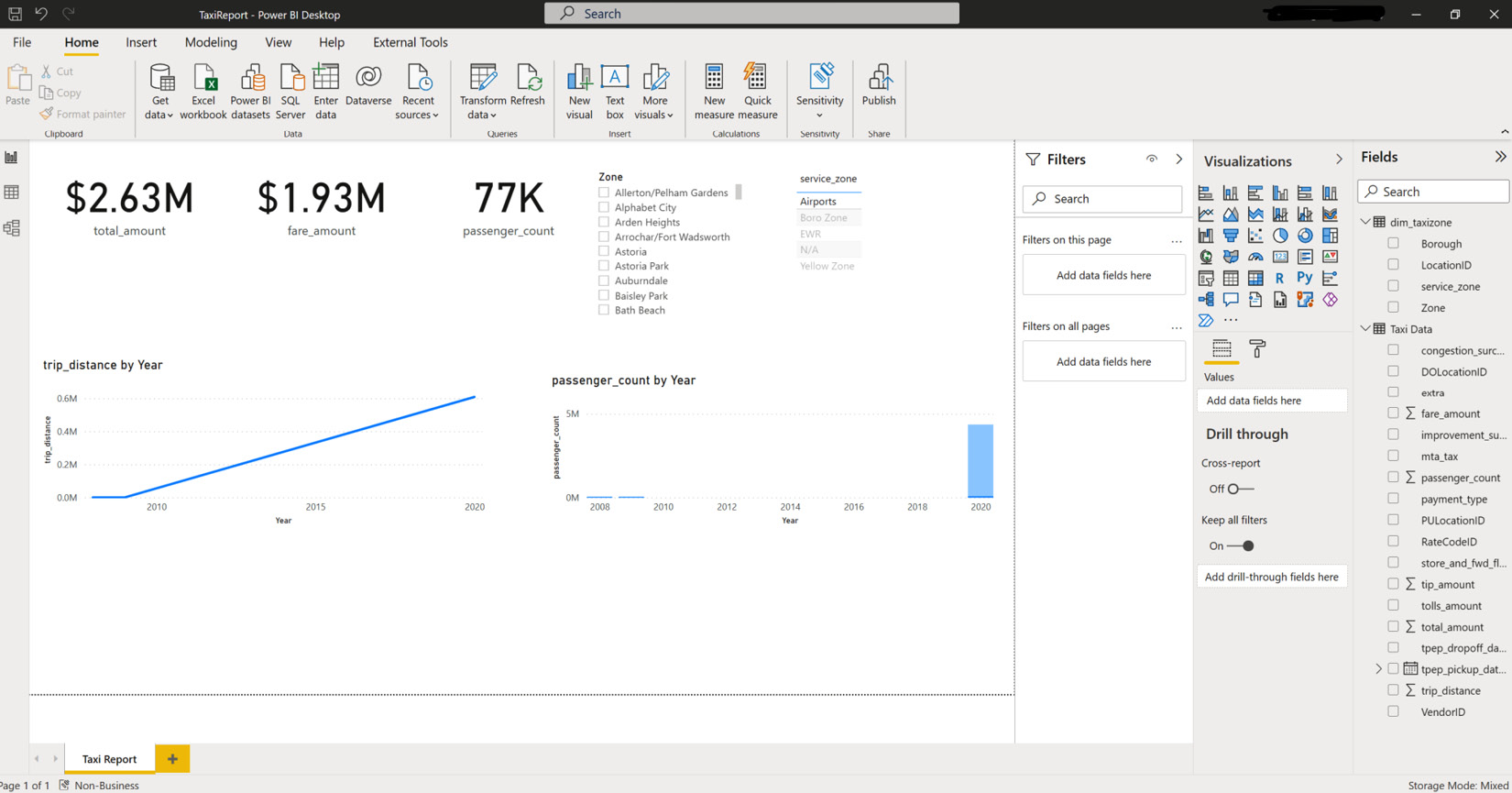 Figure 7.19 – Report creation in Mixed mode
