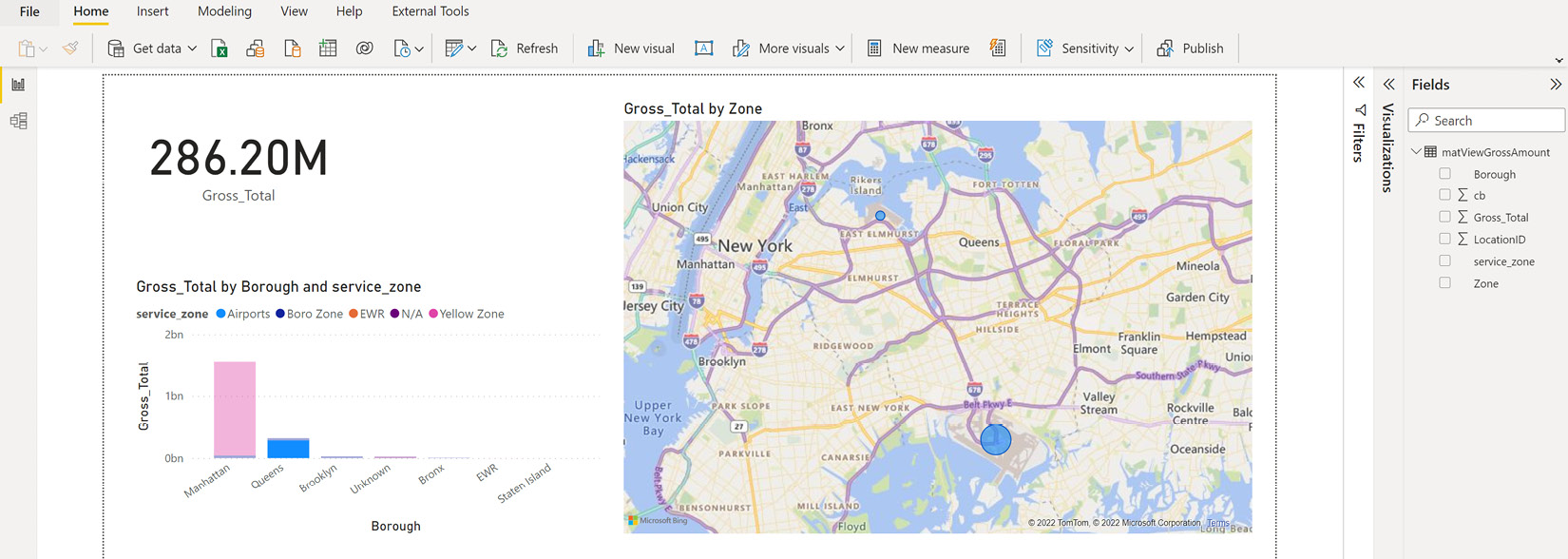 Figure 7.25 – Create a Power BI report
