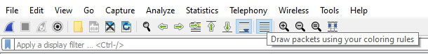 Figure 4.28 – The Colorize Packets icon
