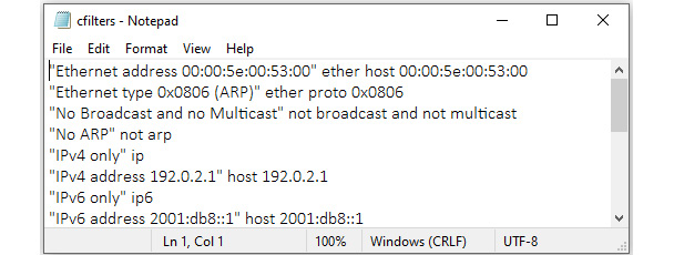 Figure 7.5 – cfilters.txt
