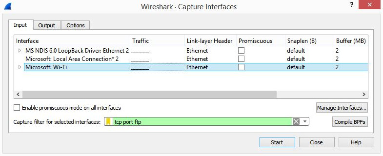 Figure 7.16 – FTP capture filter
