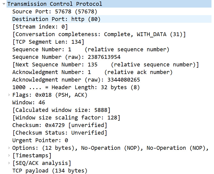 Figure 9.8 – TCP header
