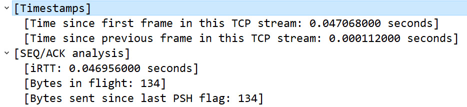 Figure 9.22 – Calculated values in the TCP header
