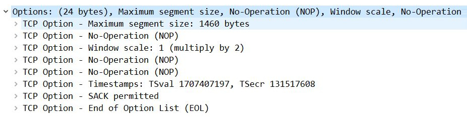 Figure 10.13 – Flows312 Frame 2 options list
