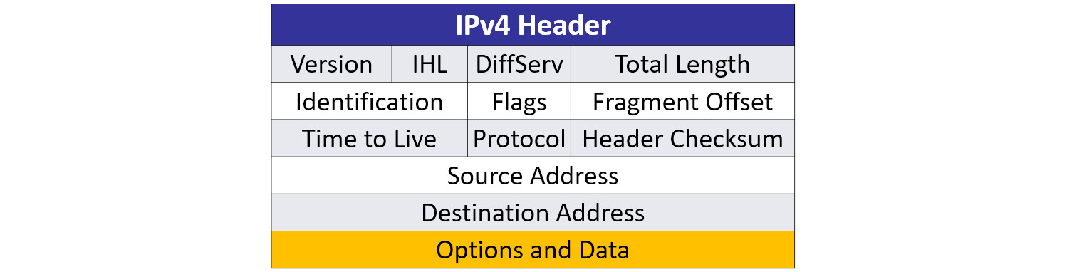  Figure 11.2 – IPv4 header 
