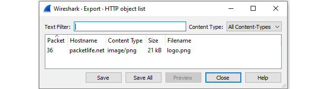 Figure 15.17 – Viewing Export HTTP object list
