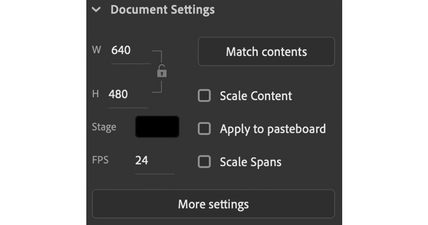 Figure 11.1 – Document Settings
