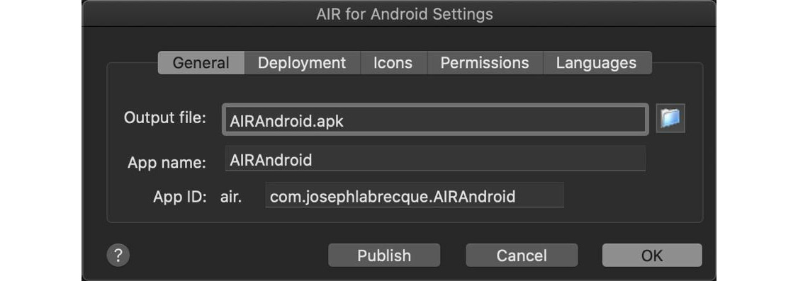 Figure 2.13 – AIR for Android produces an APK
