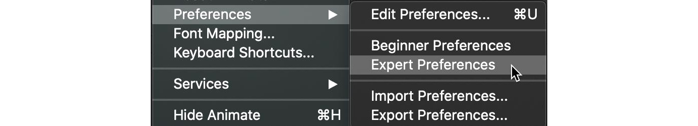 Figure 3.9 – Switching preferences
