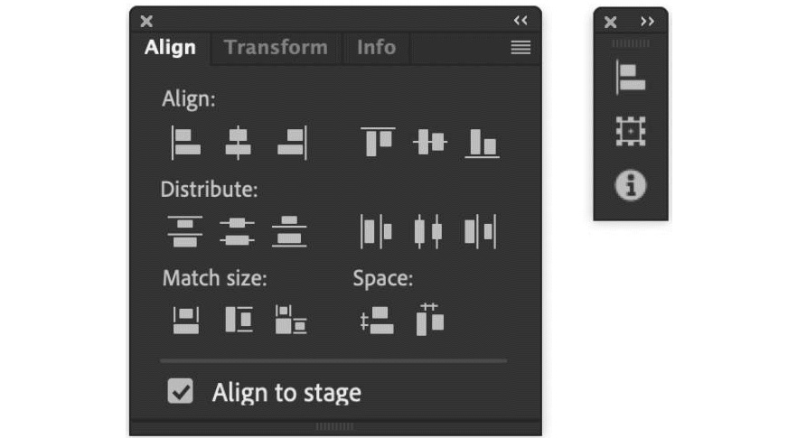 Figure 3.13 – Expanded vs. Collapsed panel group
