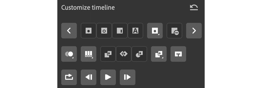 Figure 3.23 – The Customize timeline editor
