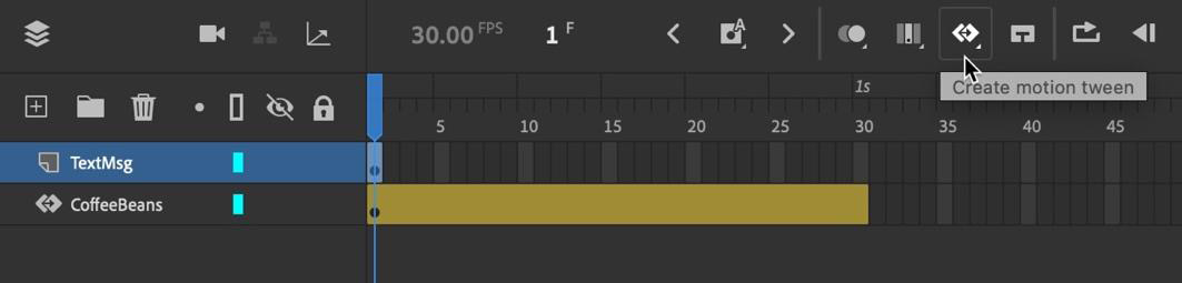 Figure 6.20 – Create Motion Tween creates a Motion layer
